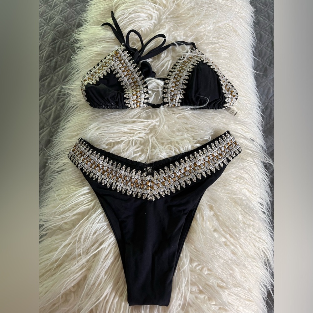 Miss bikini 👙 luxe from Victoria secret embroidery on gold tones